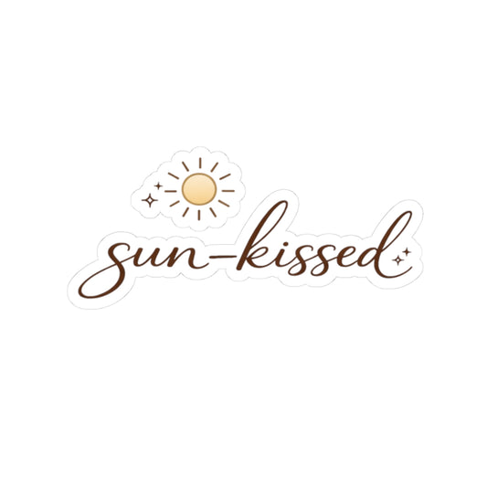 Sun-kissed script logo Kiss-Cut Sticker | daisy sun illustration