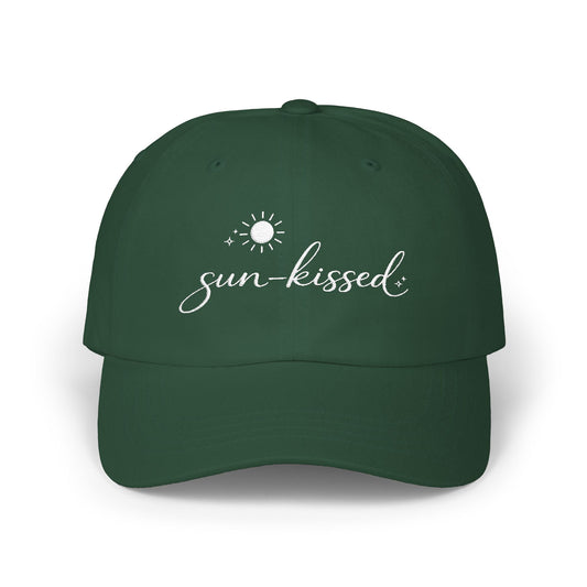 sun-kissed Dad Cap | embroidered sun script, beach summer hat