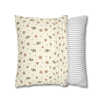 Tiny Floral Pattern Throw Pillowcase