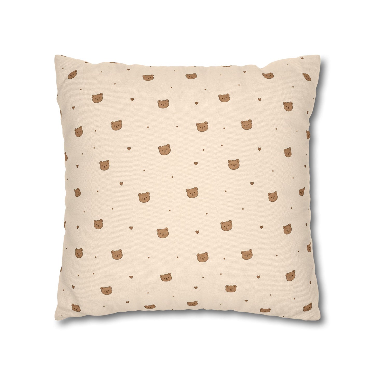 Mini Bear Pattern Pillowcase | Square Throw Pillowcase