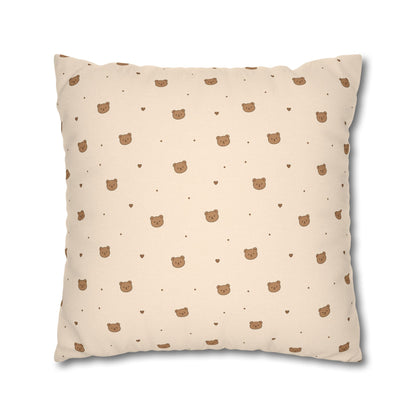 Mini Bear Pattern Pillowcase | Square Throw Pillowcase