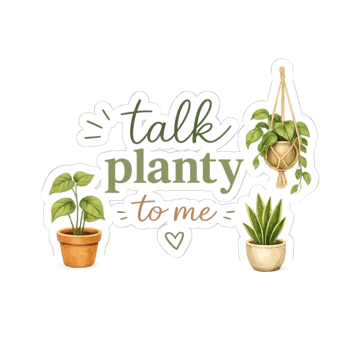 Talk Planty to Me sticker | kiss-cut