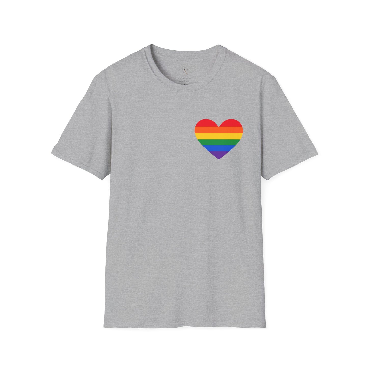 Rainbow Pride Heart T-Shirt | LGBTQ Flag Heart Tee