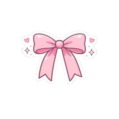 Pink Bow Kiss-Cut Sticker