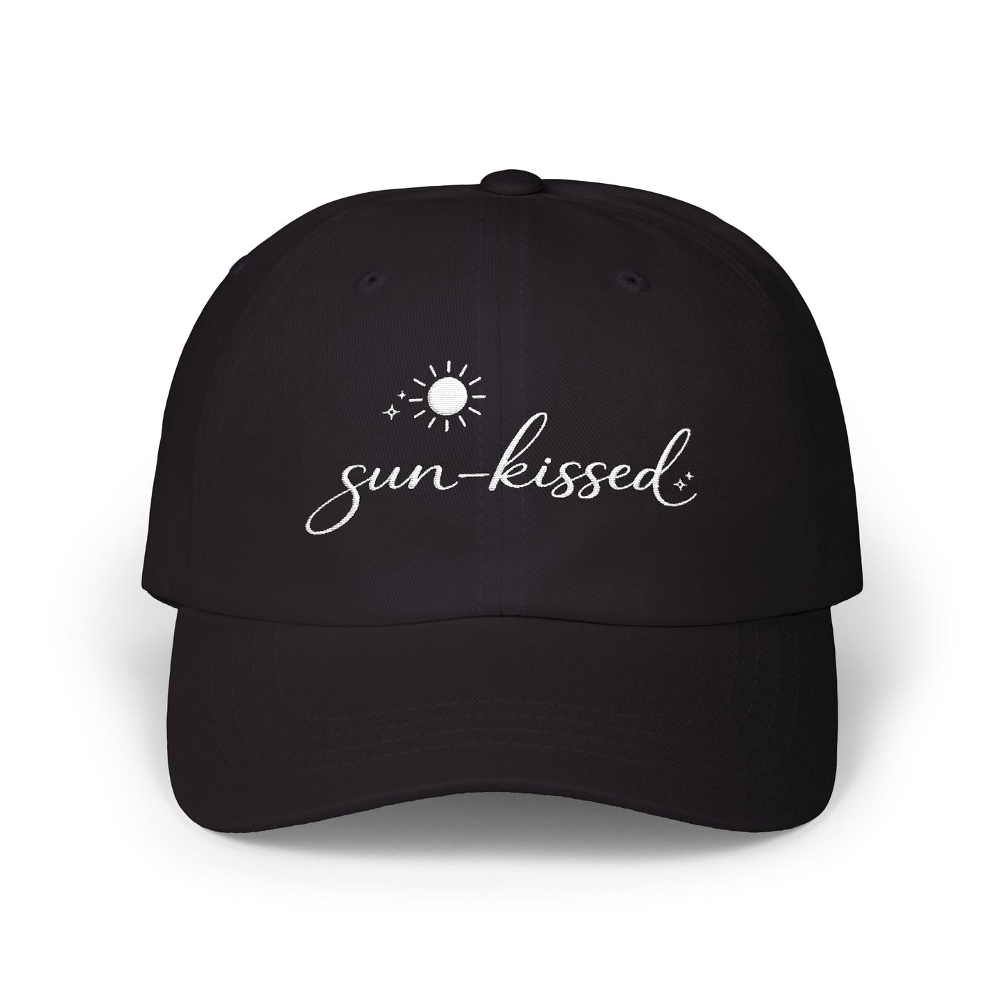 sun-kissed Dad Cap | embroidered sun script, beach summer hat
