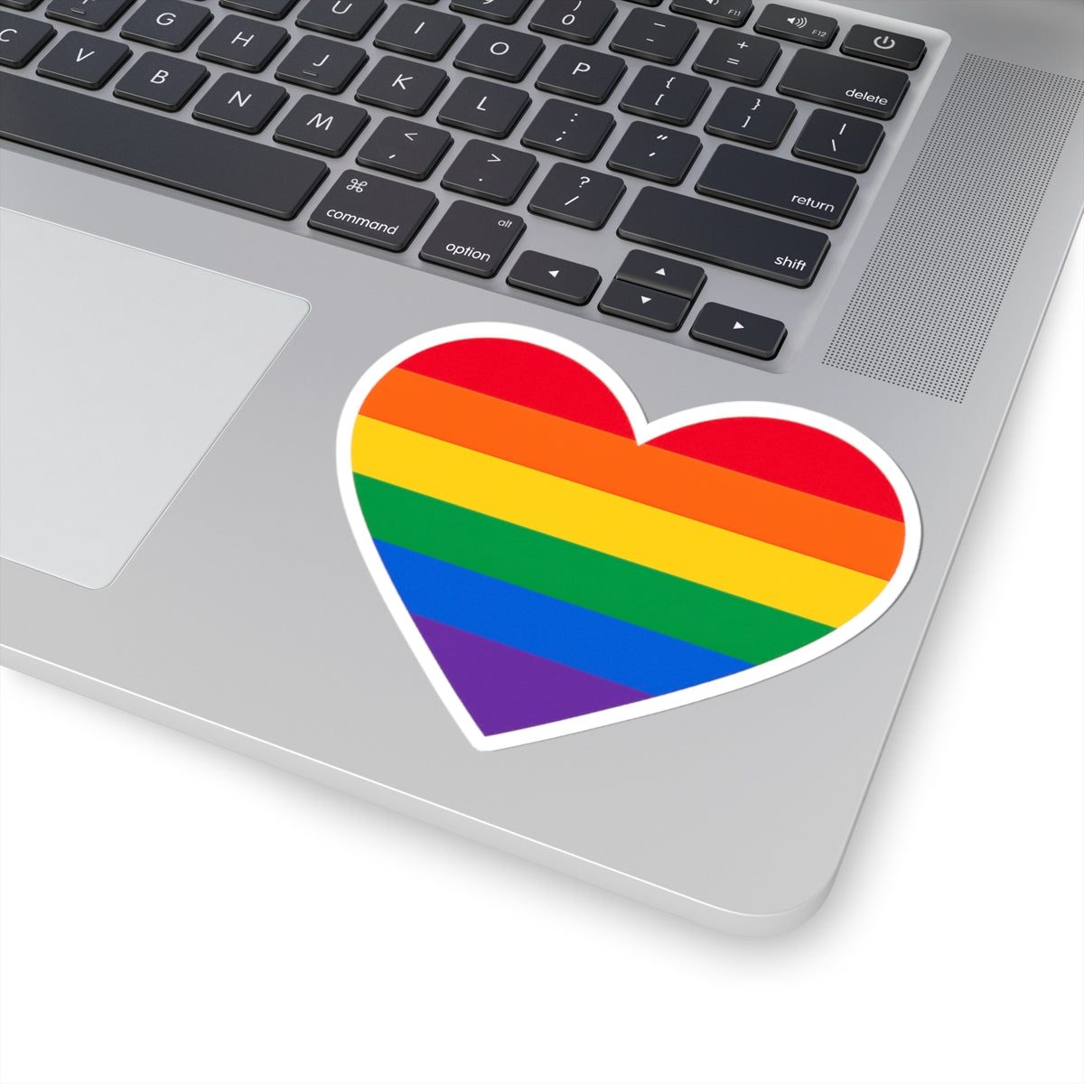 Rainbow Pride Heart Sticker | Kiss-Cut Sticker