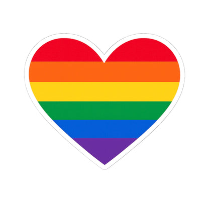 Rainbow Pride Heart Sticker | Kiss-Cut Sticker