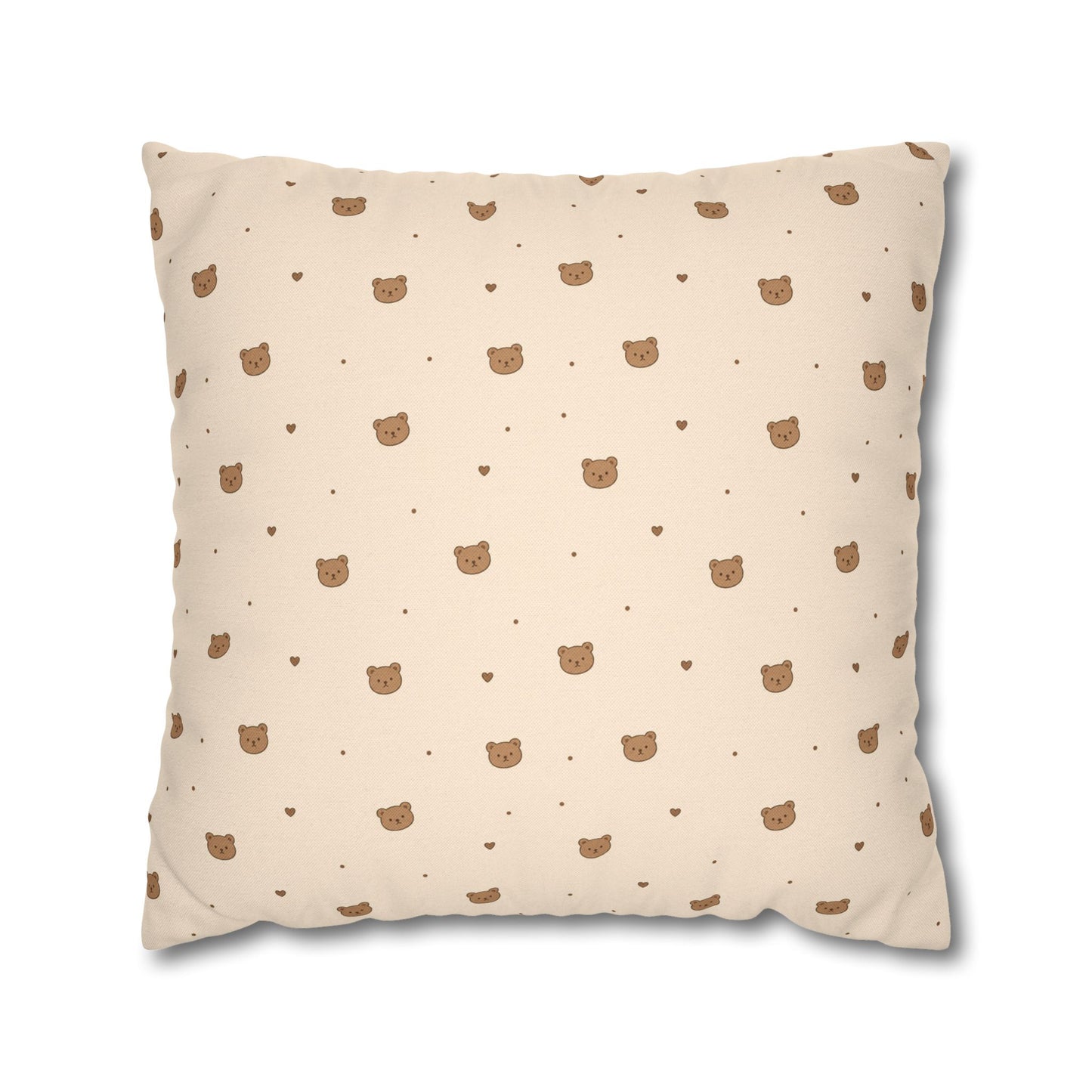 Mini Bear Pattern Pillowcase | Square Throw Pillowcase