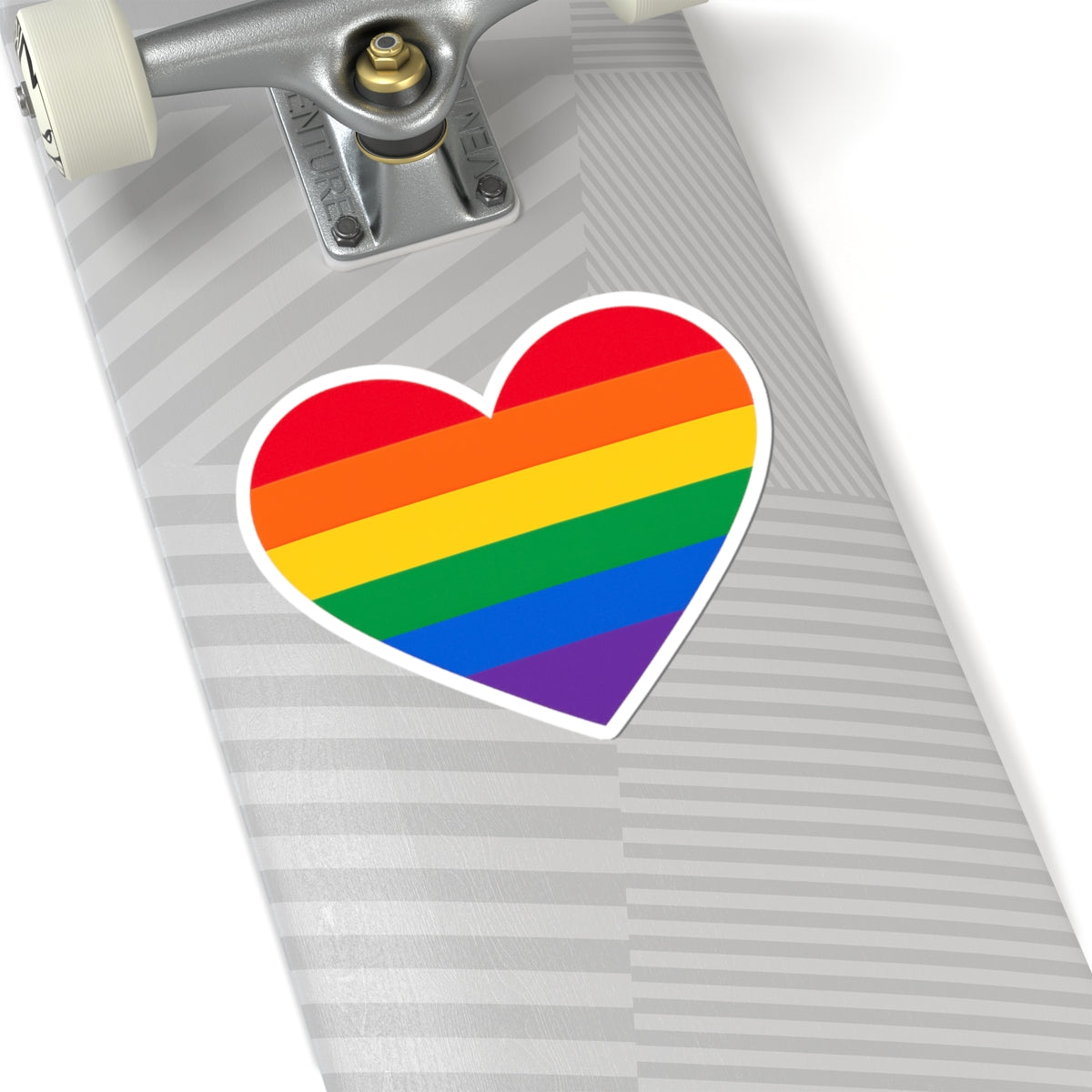 Rainbow Pride Heart Sticker | Kiss-Cut Sticker
