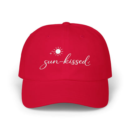 sun-kissed Dad Cap | embroidered sun script, beach summer hat