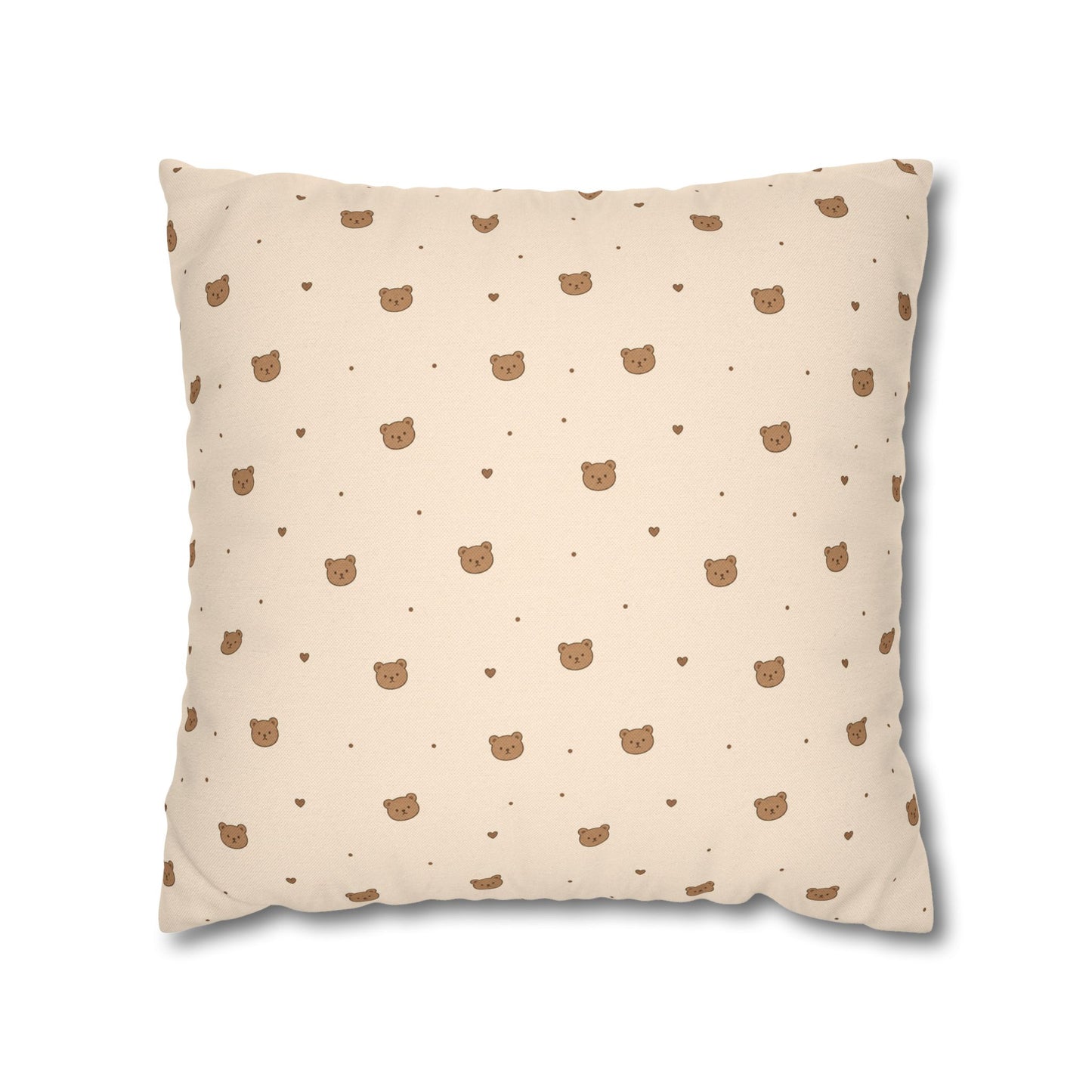 Mini Bear Pattern Pillowcase | Square Throw Pillowcase
