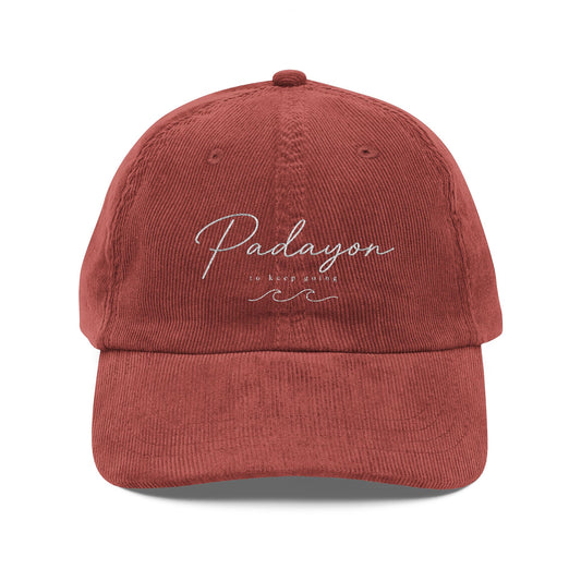 Padayon embroidered corduroy cap | vintage rust baseball hat