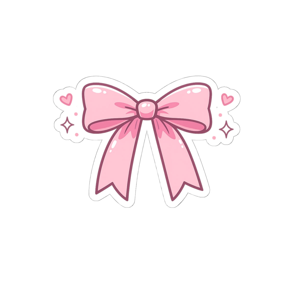 Pink Bow Kiss-Cut Sticker