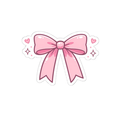 Pink Bow Kiss-Cut Sticker