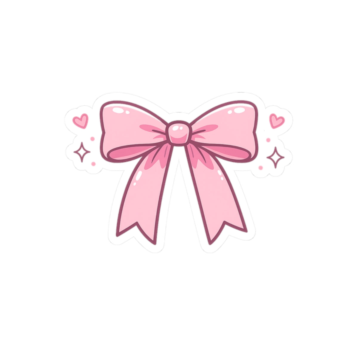 Pink Bow Kiss-Cut Sticker