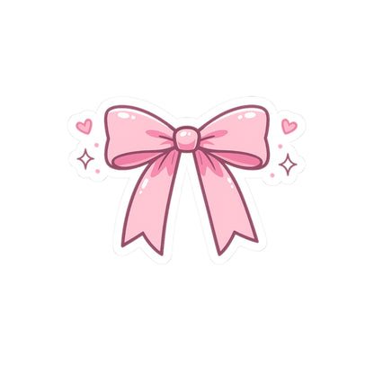 Pink Bow Kiss-Cut Sticker