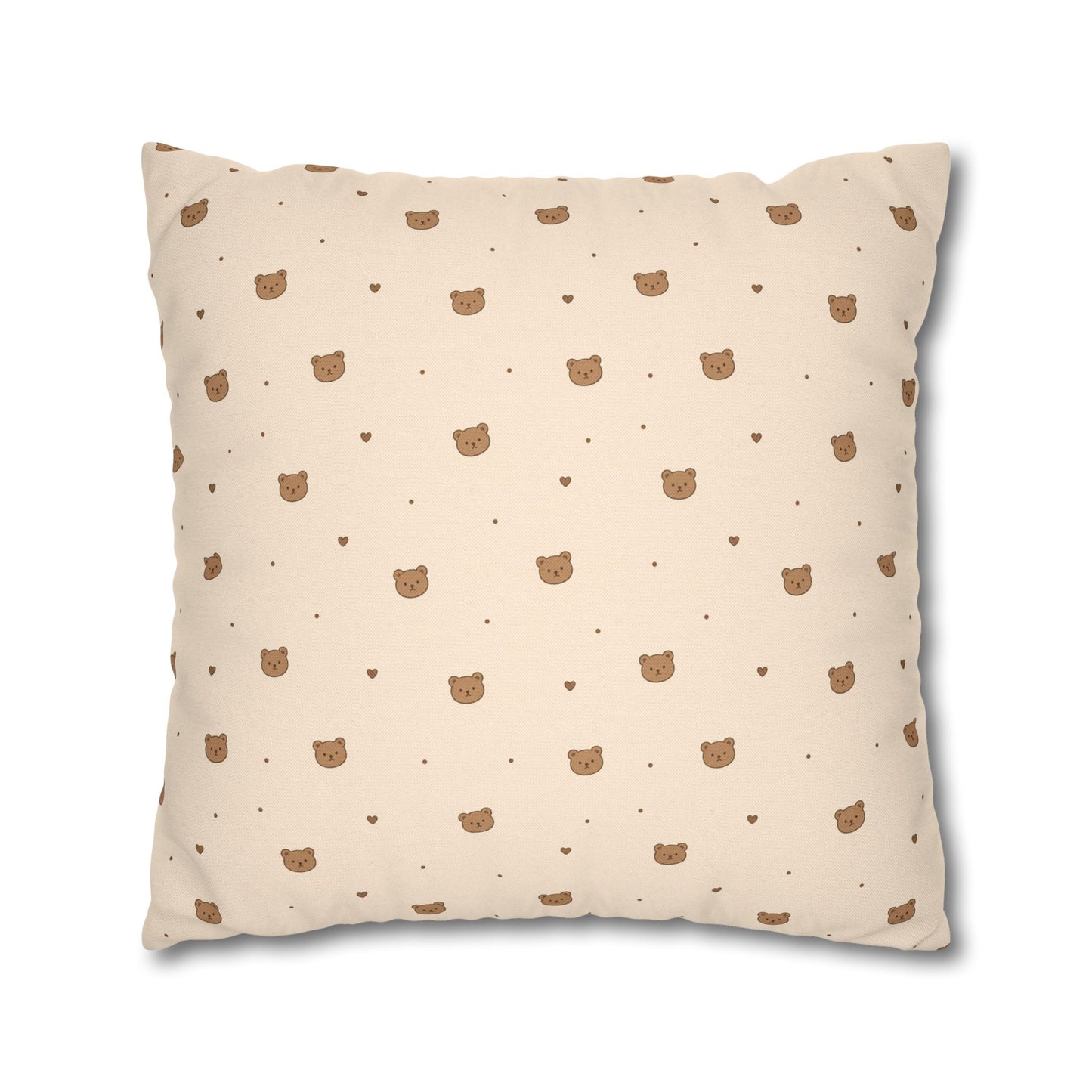 Mini Bear Pattern Pillowcase | Square Throw Pillowcase