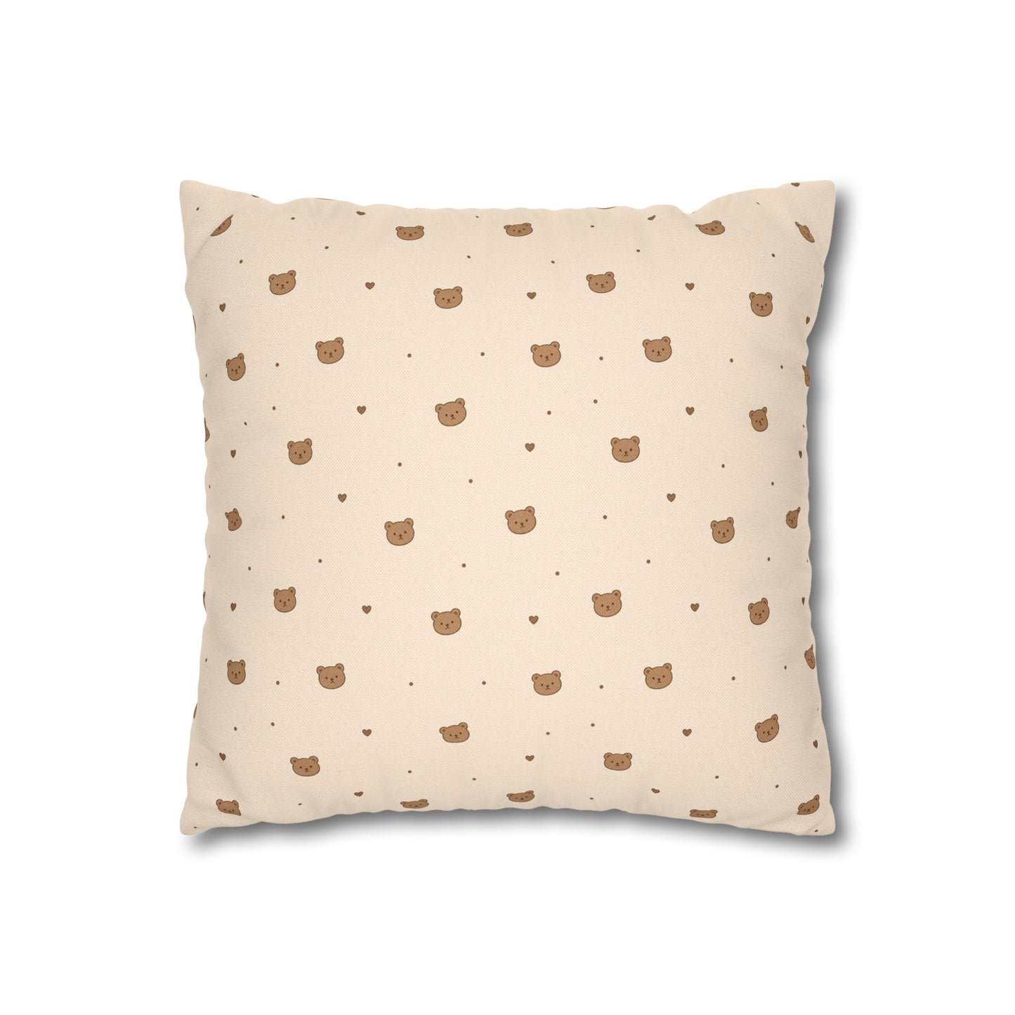Mini Bear Pattern Pillowcase | Square Throw Pillowcase