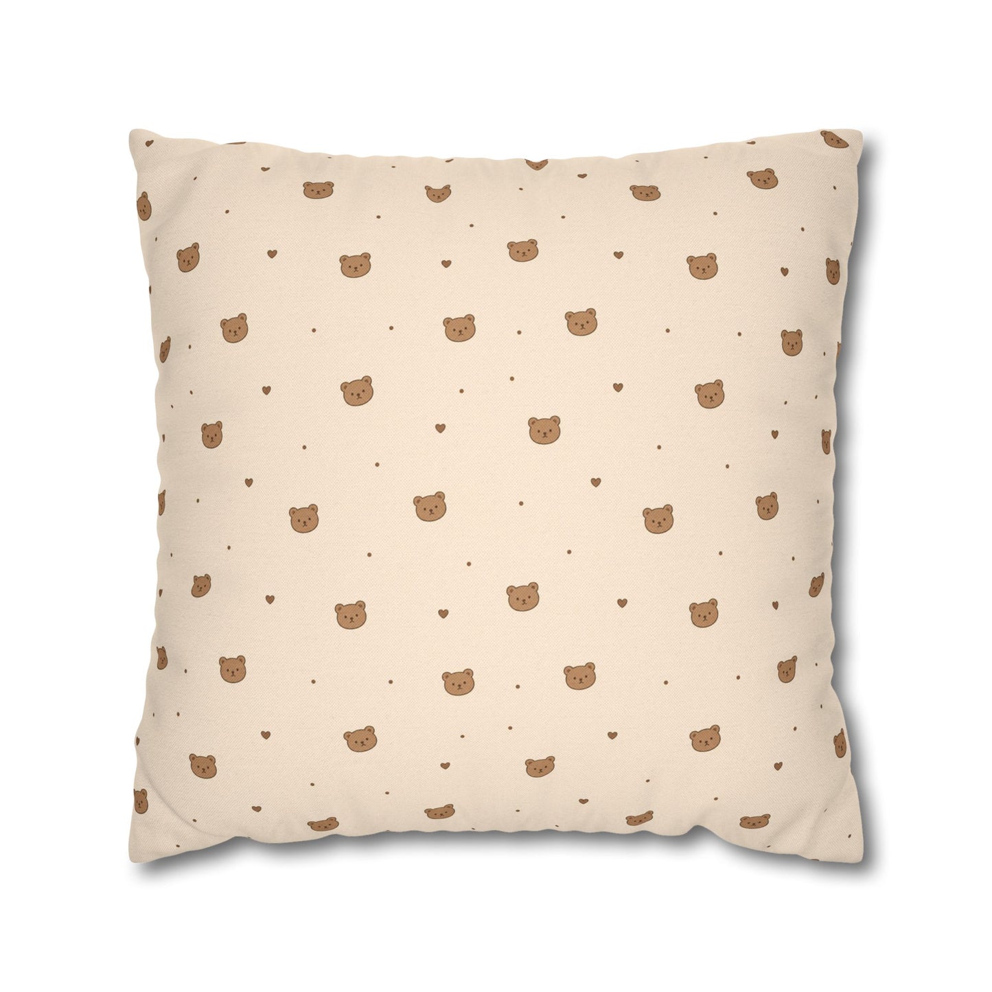 Mini Bear Pattern Pillowcase | Square Throw Pillowcase
