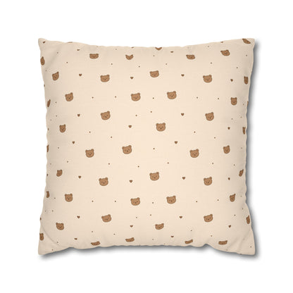 Mini Bear Pattern Pillowcase | Square Throw Pillowcase