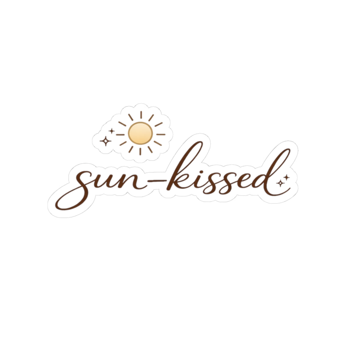 Sun-kissed script logo Kiss-Cut Sticker | daisy sun illustration