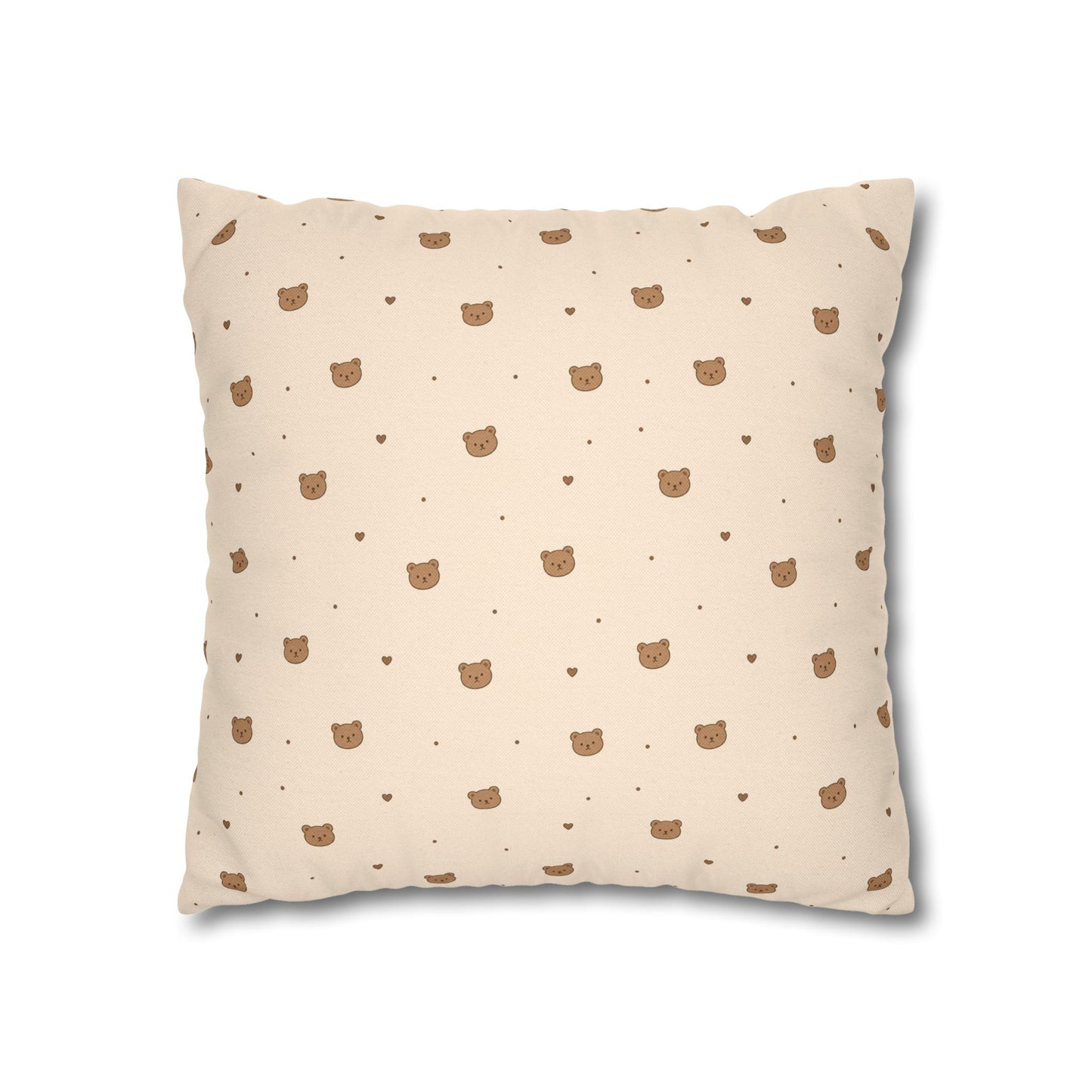 Mini Bear Pattern Pillowcase | Square Throw Pillowcase