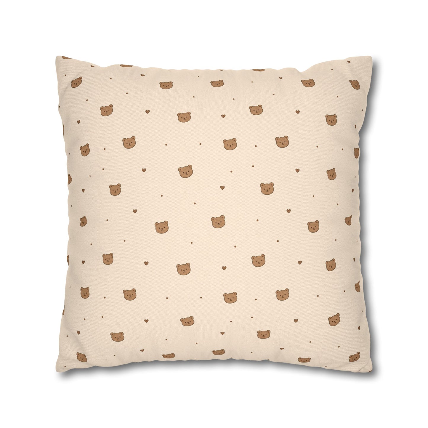 Mini Bear Pattern Pillowcase | Square Throw Pillowcase