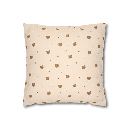 Mini Bear Pattern Pillowcase | Square Throw Pillowcase