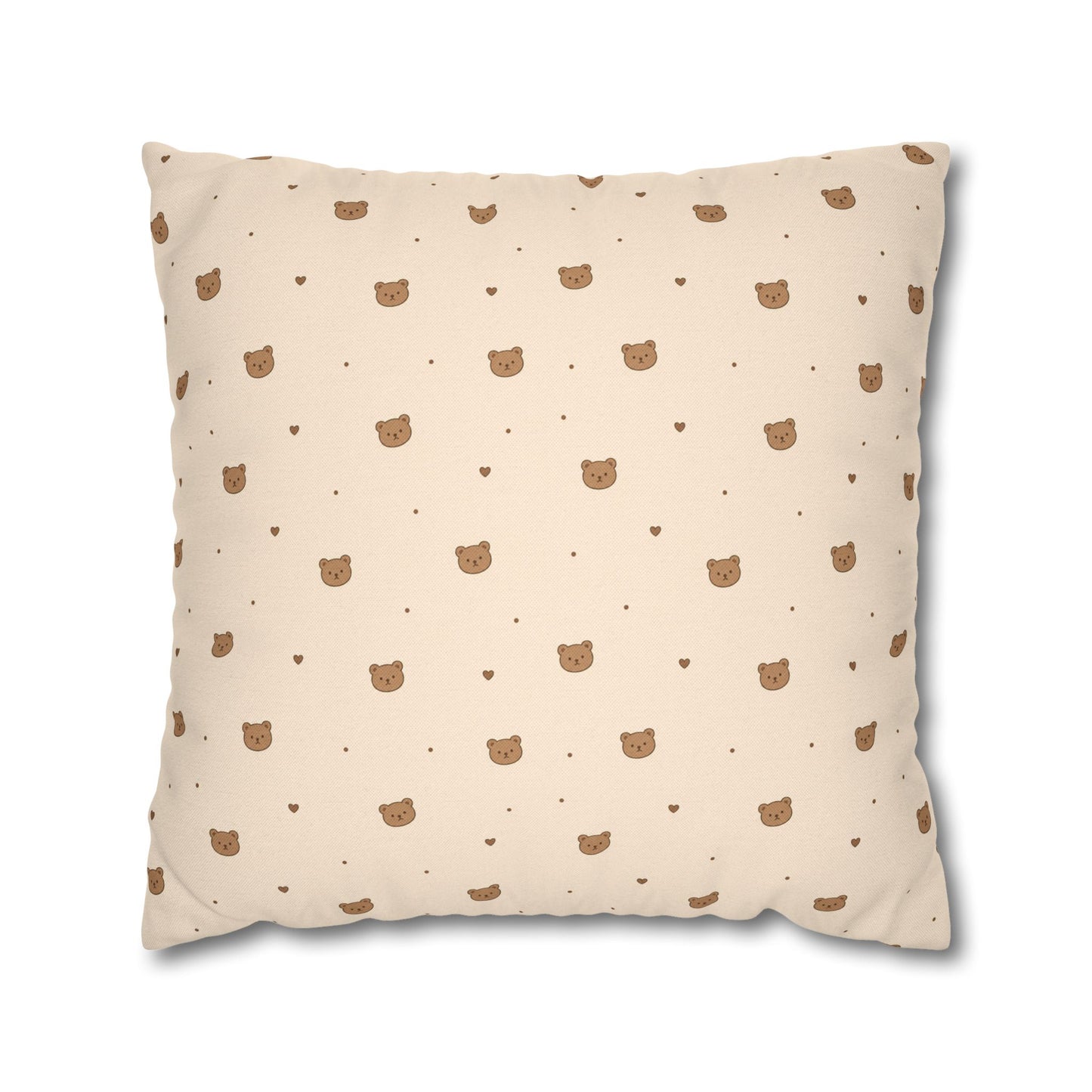 Mini Bear Pattern Pillowcase | Square Throw Pillowcase