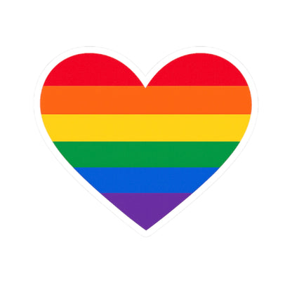 Rainbow Pride Heart Sticker | Kiss-Cut Sticker