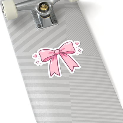 Pink Bow Kiss-Cut Sticker