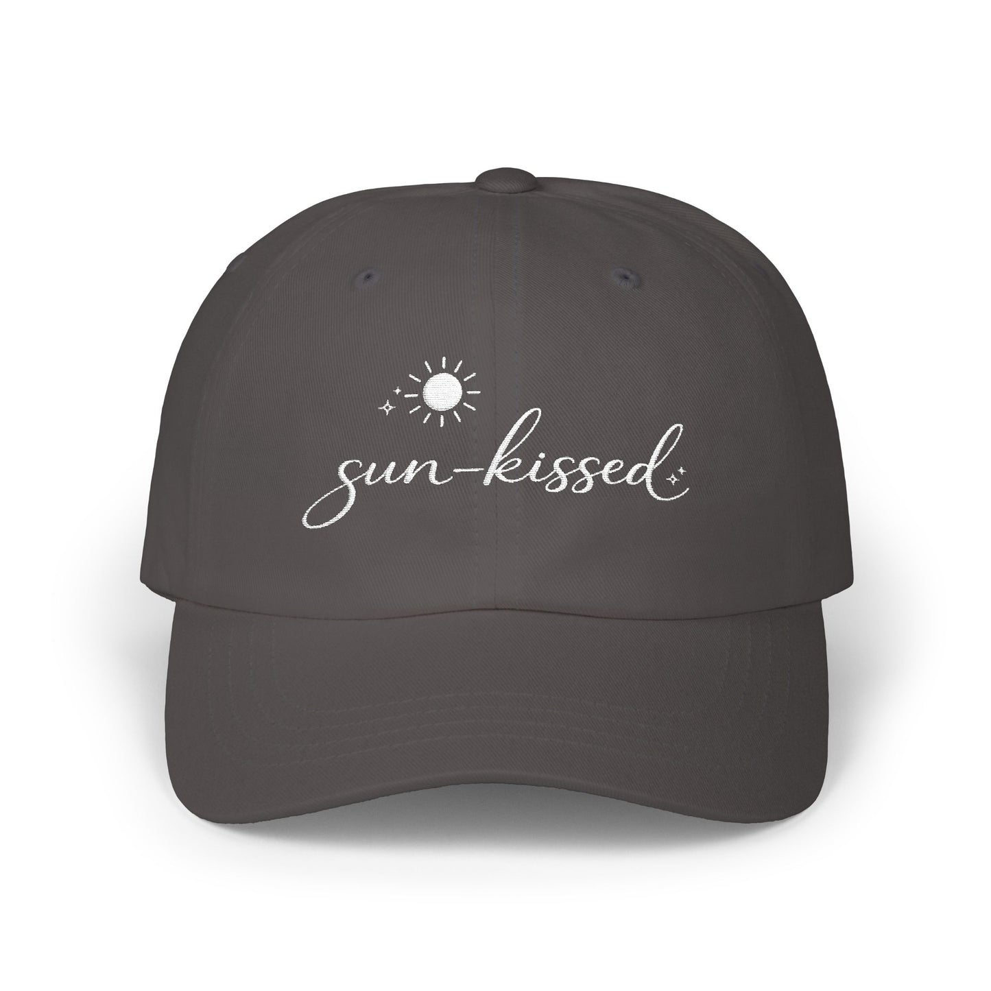 sun-kissed Dad Cap | embroidered sun script, beach summer hat