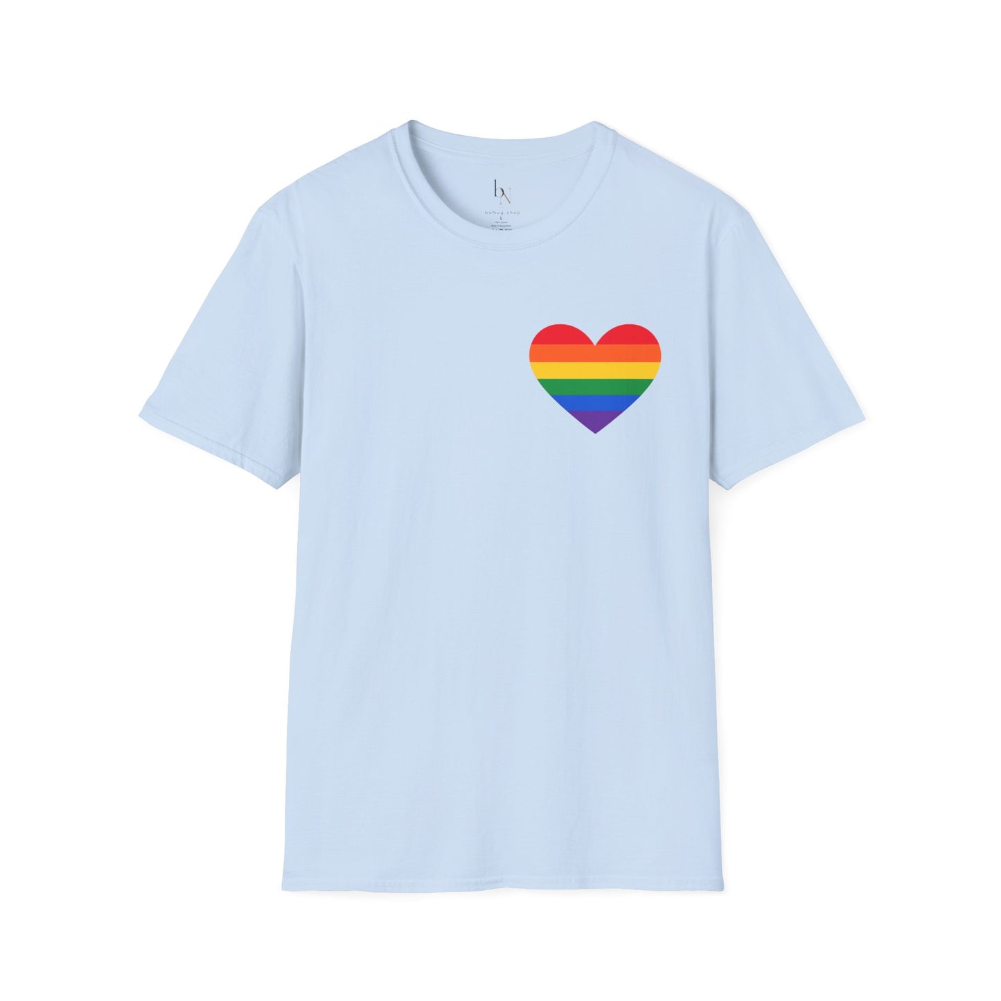 Rainbow Pride Heart T-Shirt | LGBTQ Flag Heart Tee