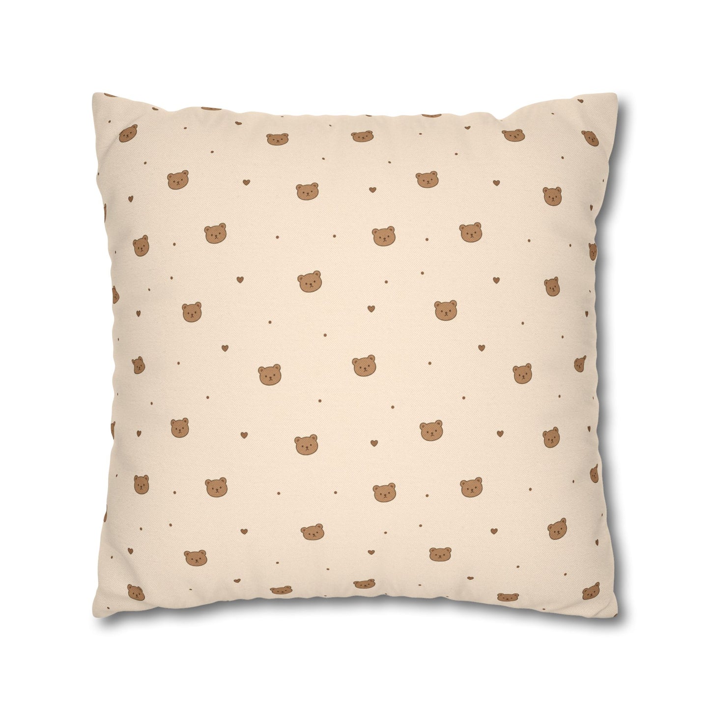 Mini Bear Pattern Pillowcase | Square Throw Pillowcase