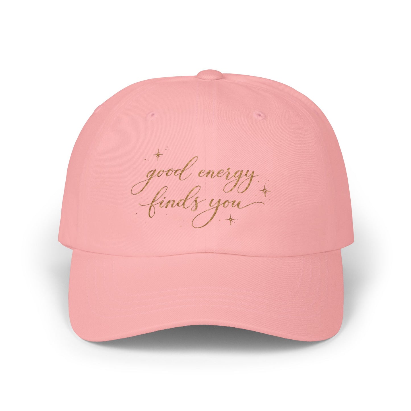 good energy finds you Dad Cap | embroidered script hat
