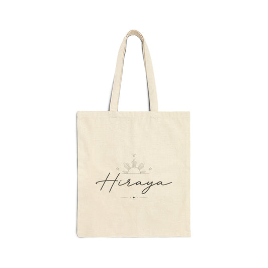 Hiraya filipino script illustration Tote Bag | minimalist linen canvas