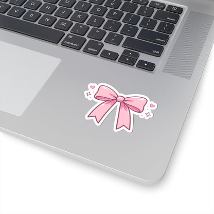 Pink Bow Kiss-Cut Sticker