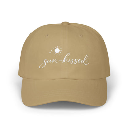 sun-kissed Dad Cap | embroidered sun script, beach summer hat