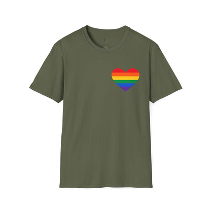 Rainbow Pride Heart T-Shirt | LGBTQ Flag Heart Tee