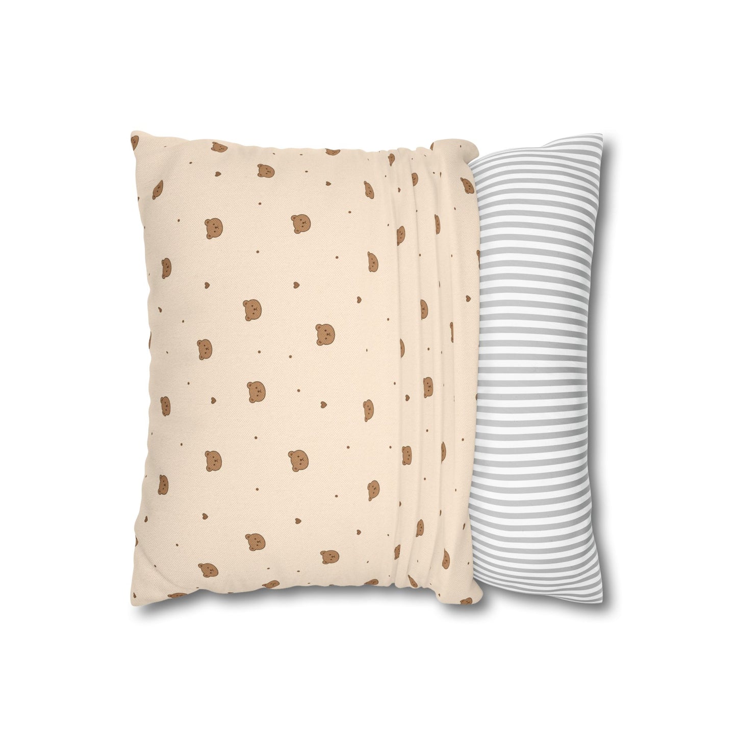 Mini Bear Pattern Pillowcase | Square Throw Pillowcase