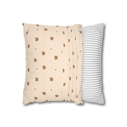 Mini Bear Pattern Pillowcase | Square Throw Pillowcase