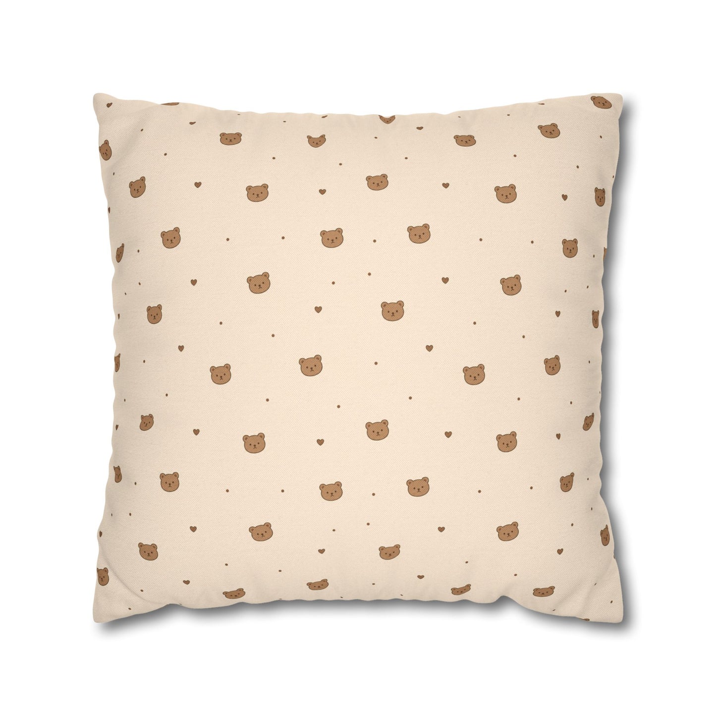Mini Bear Pattern Pillowcase | Square Throw Pillowcase