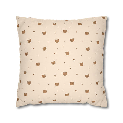 Mini Bear Pattern Pillowcase | Square Throw Pillowcase