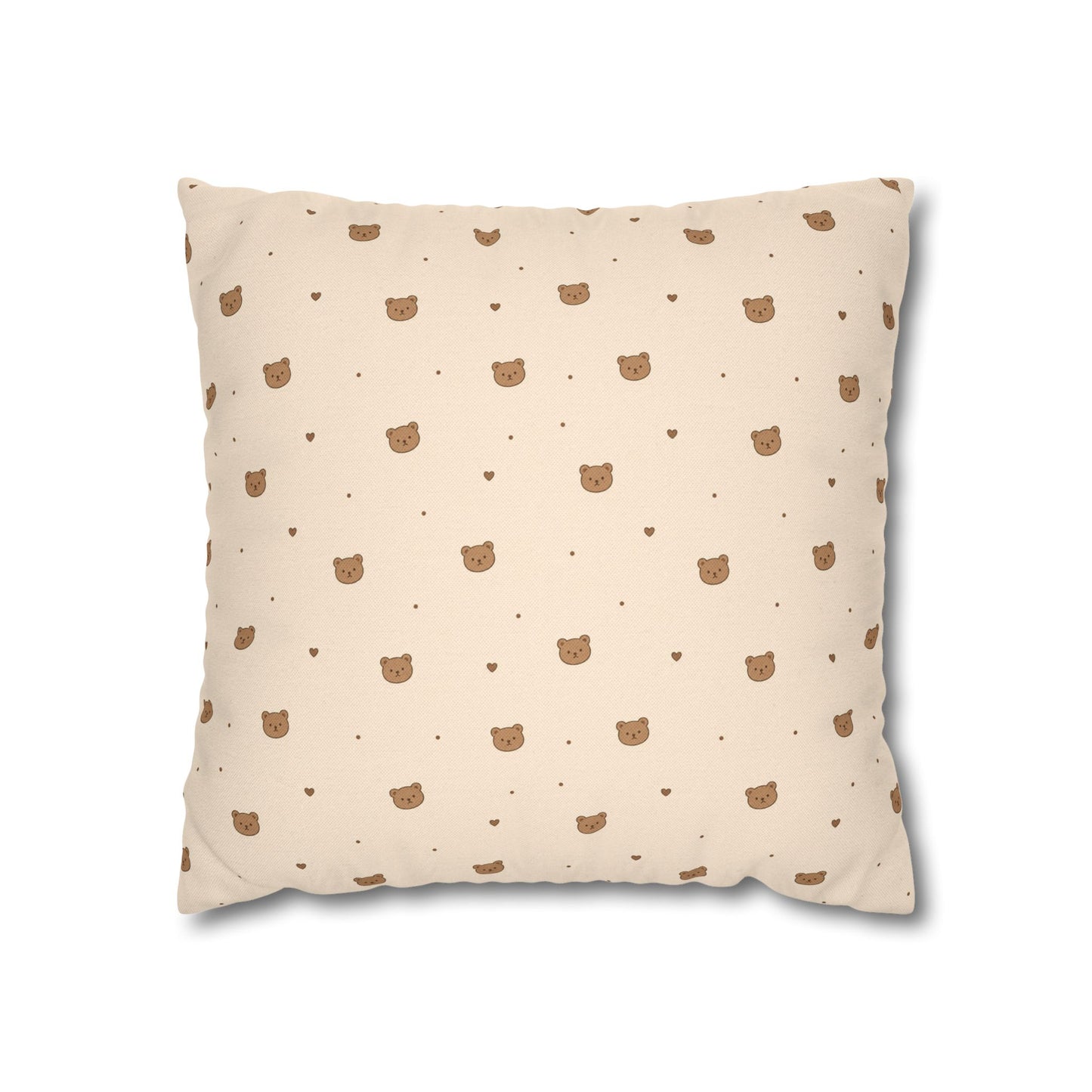 Mini Bear Pattern Pillowcase | Square Throw Pillowcase