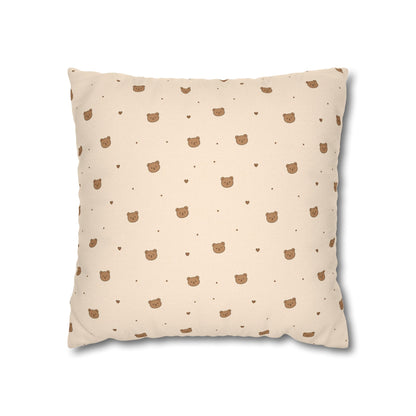 Mini Bear Pattern Pillowcase | Square Throw Pillowcase