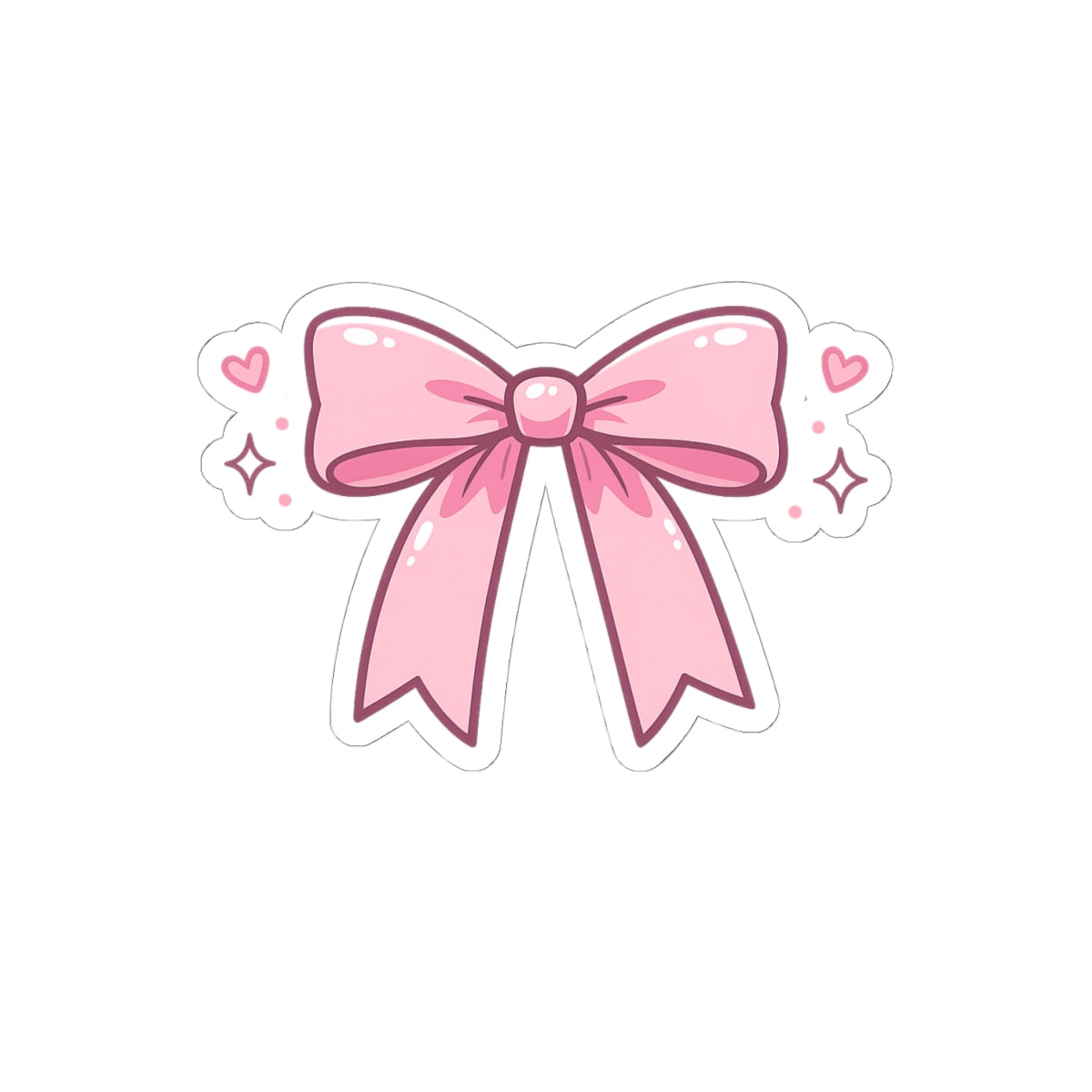 Pink Bow Kiss-Cut Sticker