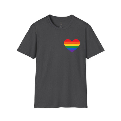Rainbow Pride Heart T-Shirt | LGBTQ Flag Heart Tee