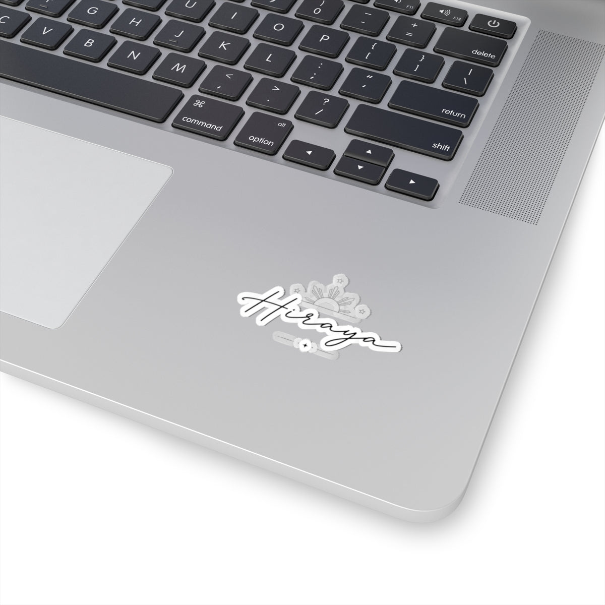 Hiraya script logo Kiss-Cut Stickers | sun rays decal